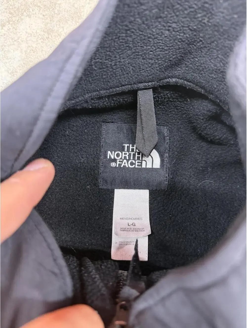 vintage the north face denali fleece black jacket size large